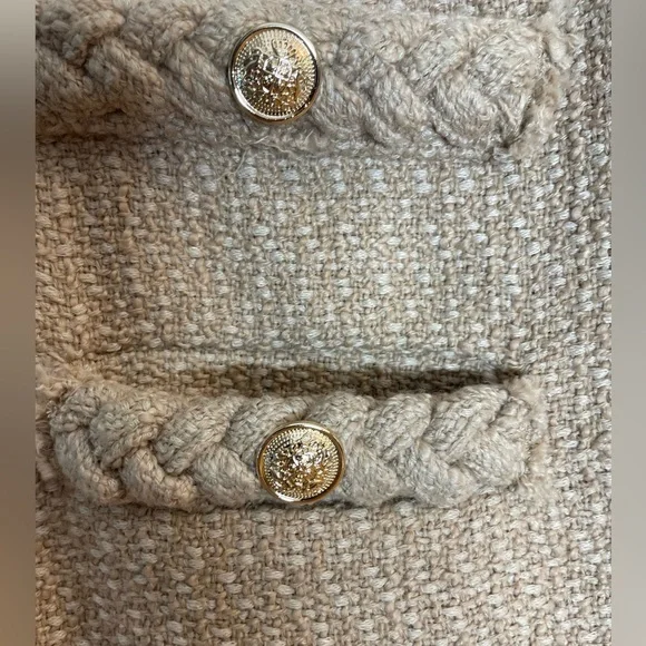 ‼️SOLD‼️Chic Beige Tweed Jackie Dress - Picture 4 of 5